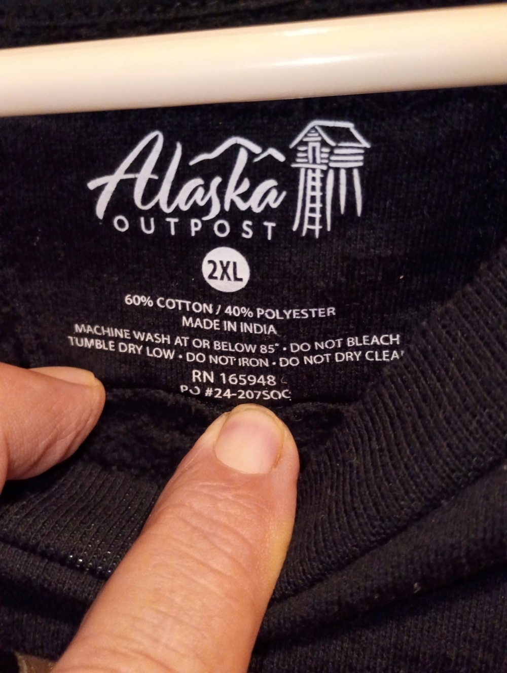 Alaska Outpost Women's 2XL Black Gold The Last Frontier Sweatshirt Embroidered - Picture 3 of 4